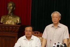 Tổng Bí thư Nguyễn Phú Trọng phát biểu tại Hội nghị. (Ảnh: Trí Dũng/TTXVN)