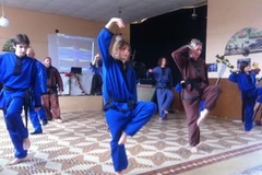 Hội viên hội Võ Việt Nam đang luyện tập. (Ảnh: Lê Hà-Trung Dũng/Vietnam+)