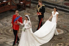 Cô dâu Kate trong bộ váy cưới. (Nguồn: Getty Images)