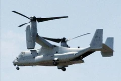 Máy bay MV-22 Osprey tại căn cứ không quân ở San Diego 13/6/2011. (Nguồn: Kyodo/TTXVN)