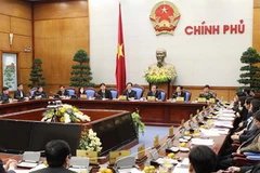 Thủ tướng Nguyễn Tấn Dũng làm việc với Ban Bí thư Trung ương Đoàn Thanh niên cộng sản Hồ Chí Minh. (Ảnh: Dương Giang/TTXVN)