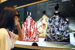 Tivi 3D của Sharp. (Nguồn: AP)