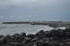 Cầu cảng cá Lý Sơn mới được xây dựng lại. (Nguồn: SGTT)