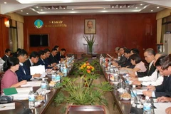 Quang cảnh buổi hội đàm. (Ảnh: Ngọc Dung/Vietnam+)