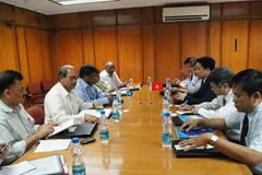 Quang cảnh buổi làm việc. (Ảnh: Minh Lý-Tiến Hiến/Vietnam+)