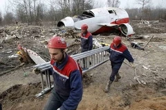 Mảnh vỡ của chiếc máy bay gặp nạn. (Nguồn: Reuters)