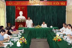 Ủy viên Bộ Chính trị, Thường trực Ban Bí thư Lê Hồng Anh đến dự và phát biểu chỉ đạo hội nghị. (Ảnh: Nguyễn Dân/TTXVN)