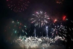 Màn trình diễn bắn pháo hoa của đội Việt Nam năm 2012. (Ảnh: Văn Sơn/TTXVN)