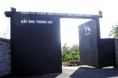 Cổng trang trại ông Thành. (Ảnh: Nguyễn Việt Dũng/Vietnam+)