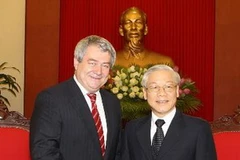 Tổng Bí thư Nguyễn Phú Trọng tiếp Chủ tịch Đảng Cộng sản Séc-Morava, Chủ nhiệm Ủy ban Thanh tra Hạ viện Séc Vojtech Filip đang trong chuyến thăm và làm việc tại Việt Nam. (Ảnh : Trí Dũng/TTXVN)