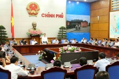 Phó Thủ tướng Vũ Đức Đam gặp mặt với cộng đồng doanh nghiệp khởi nghiệp. (Ảnh: An Đăng/TTXVN)