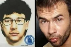 Chân dung nghi can đánh bom bị bắt (phải) và phác họa chân dung kẻ đánh bom dựa trên camera an ninh. (Nguồn: bangkokpost.com) 