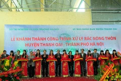 Hà Nội khánh thành trạm xử lý rác thải nông thôn Cao Dương 