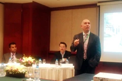 Đại diện của Hitachi cho biết đã có 4 công ty viễn thông và nhiều ngân hàng thương mại, dầu khí... đã và đang sử dụng giải pháp của đơn vị này. (Ảnh: T.H/Vietnam+)