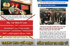 Công an Hà Nội thông tin về việc có trang web giả mạo Cổng thông tin điện tử của đơn vị. (Nguồn: CAHN)