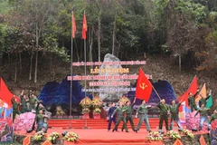 Biểu diễn văn nghệ tại Lễ kỷ niệm. (Ảnh: Quang Duy/TTXVN)