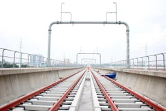 Đường ray tuyến metro số 1 (Bến Thành-Suối Tiên). (Ảnh: Tiến Lực/TTXVN)