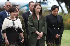 Thủ tướng Jacinda Ardern tại lễ tưởng niệm. (Nguồn: Getty Images)