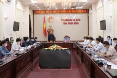 Quang cảnh buổi làm việc. (Ảnh: Đức Phương/TTXVN)