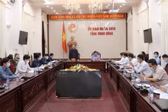 Quang cảnh buổi làm việc. (Ảnh: Đức Phương/TTXVN)