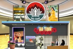 Mô hình gian hàng giới thiệu sản phẩm của tỉnh Hà Tĩnh. (Ảnh: Thương vụ Việt Nam tại Australia)
