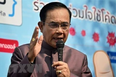 Thủ tướng Thái Lan Prayut Chan-o-cha phát biểu tại Bangkok, Thái Lan. (Ảnh: AFP/TTXVN)