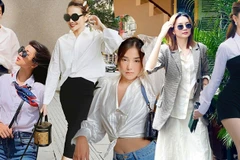 7 gợi ý phối trang phục với sơmi trắng cho mùa Hè từ các mỹ nhân Việt