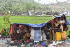 Người tị nạn Rohingya tại trại tị nạn Balukhali, Bangladesh. (Ảnh: AFP/TTXVN)