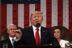 Tổng thống Mỹ Donald Trump đọc Thông điệp Liên bang tại Washington, DC, ngày 4/2/2020. (Ảnh: AFP/TTXVN)