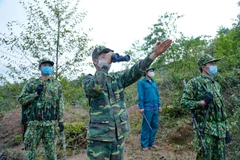 Chiến sỹ Đồn Biên Phòng A Pa Chải, Điện Biên tuần tra kiểm soát khu vực biên giới. (Ảnh: Xuân Tư/TTXVN)