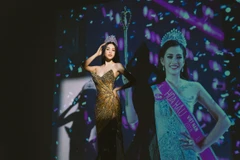 Hoa hậu Tiểu Vy "ngày ấy-bây giờ". (Ảnh: CTV/Vietnam+)