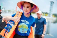 Hoa hậu Liên lục địa 2022 là đại sứ toàn cầu tại Việt Nam của Earth Day 2023. (Ảnh: CTV/Vietnam+)