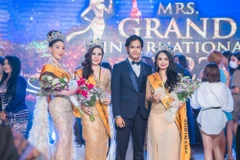 Hoa hậu quý bà Phan Kim Oanh trong đêm chung kết Mrs Grand International 2022. (Ảnh: BTC)