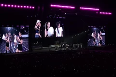 Blackpink mang "đặc sản" nón lá lên sân khấu tour lưu diễn, góp phần quảng bá hình ảnh văn hóa Việt Nam. (Ảnh: PV/Vietnam+)