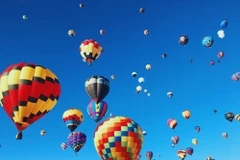 Du lịch khinh khí cầu ở Albuquerque, Mỹ. (Ảnh: Kyle Hinkson)