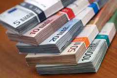 Tổng số tài sản khoảng 260 tỷ euro của Ngân hàng Trung ương Nga đang bị phong tỏa trên toàn thế giới, phần lớn là ở EU. (Ảnh: AFP/TTXVN)