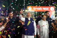 Thủ tướng Modi sẽ ghi danh vào lịch sử Ấn Độ khi nắm giữ 3 nhiệm kỳ Thủ tướng liên tiếp. (Ảnh: ANI/TTXVN)