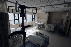 Cảnh vắng vẻ do không có bác sĩ làm việc tại bệnh viện ở Busan (Hàn Quốc). (Ảnh: Yonhap/TTXVN)