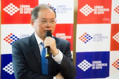 Đại sứ Việt Nam tại Chile kiêm nhiệm Ecuador Nguyễn Ngọc Sơn phát biểu tại Diễn đàn. (Nguồn: ĐSQ Việt Nam tại Chile cung cấp)