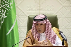 Ngoại trưởng Saudi Arabia Adel al-Jubeir trong cuộc họp báo tại thủ đô Riyadh. (Ảnh: AFP/TTXVN)