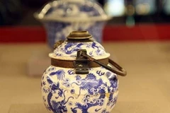 Điếu hút thuốc lào được sản xuất từ thời vua Gia Long. (Ảnh: Quốc Việt/TTXVN)