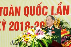 Thượng tướng Nguyễn Văn Rinh, Chủ tịch Hội Nạn nhân chất độc da cam/dioxin Việt Nam nhiệm kỳ 2018-2023 phát biểu.(Ảnh: Nguyễn Dân/TTXVN)