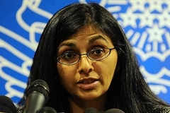 Trợ lý ngoại trưởng Mỹ phụ trách các vấn đề Nam Á và Trung Á Nisha Biswal. (Ảnh: AFP)