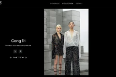 Tú Anh xuất hiện trên Vogue Mỹ cùng người mẫu nước ngoài. (Ảnh: CTV/Vietnam+)