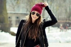 Ấm áp và phong cách với mũ beanie xuống phố đón gió Đông