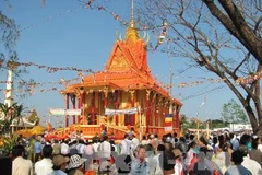  Chánh điện Chùa Pro Chum Mean Chey Sereyrot Tanaram trong ngày khánh thành. Ảnh: Huỳnh Sử-TTXVN