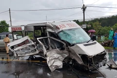 Hiện trường vụ tai nạn. (Ảnh: Cao Nguyên/TTXVN)