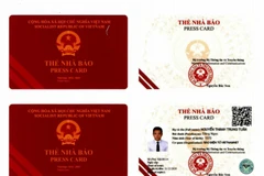 Mẫu Thẻ Nhà báo mới sắp được "trình làng." (Nguồn: Bộ TTTT)