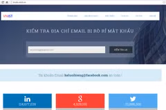 Giao diện trang web kiểm tra mật khẩu của VNIST. (Ảnh chụp màn hình)