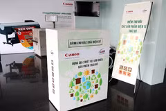 Điểm thu gom rác thải điện tử của Canon. (Ảnh: Canon)